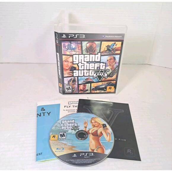 Grand Theft Auto V With Map PlayStation 3 PS3 Complete Fast Shipping - Picture 1 of 2